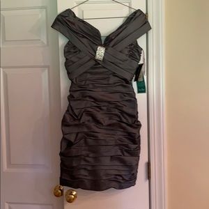 Dark grey Jackie Jon cocktail dress
